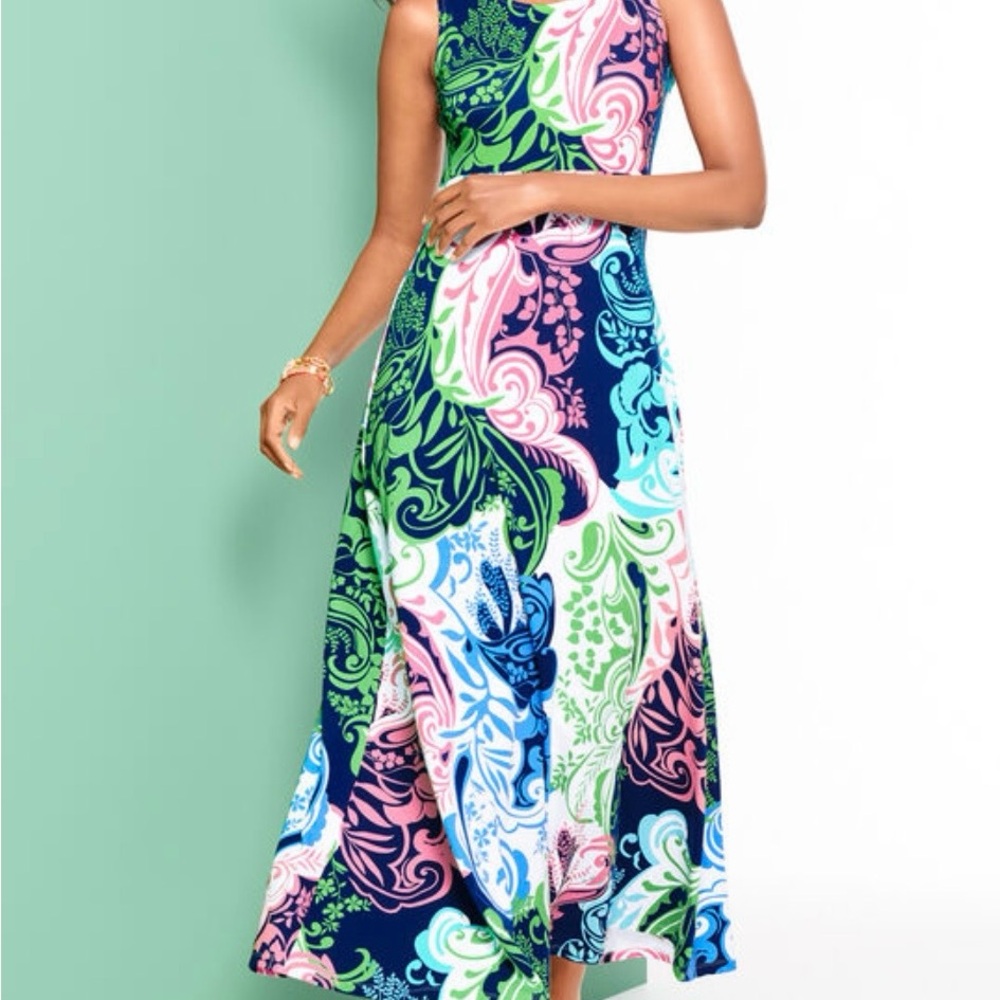 Talbots Women's Multicolor Patterned Maxi Dress - image 3
